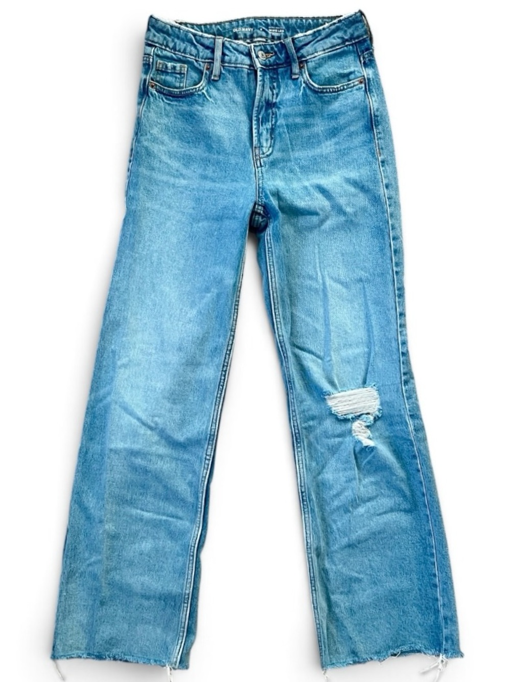 Old Navy extra high-rise wide leg distressed Jeans